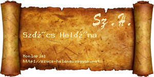 Szűcs Heléna névjegykártya