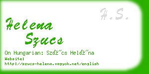 helena szucs business card