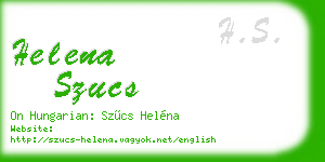 helena szucs business card